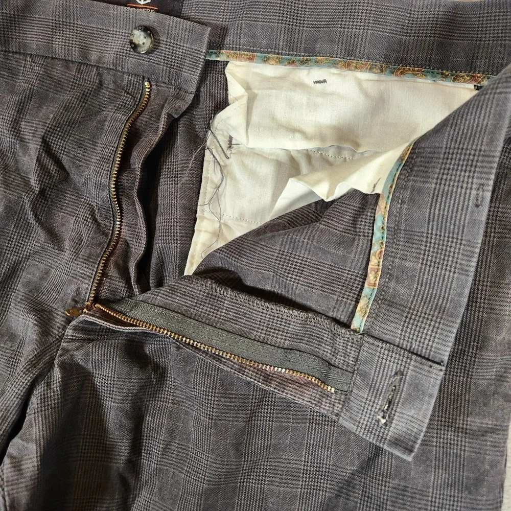 Dockers Pants Men's 39X31 Signature Khaki Gray Cotton Blend High‎ Rise
